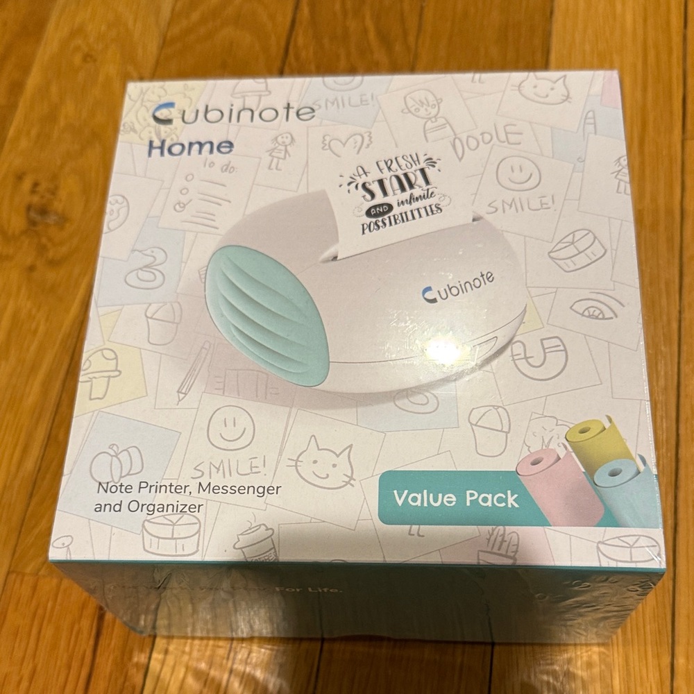Home Note Printer - White and Blue